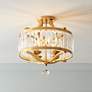 Watch A Video About the Possini Euro Design Prava Brass and Crystal Ceiling Light