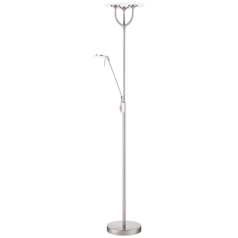 Image 1 Possini Euro Design Radiance LED Torchiere with Reading Arm