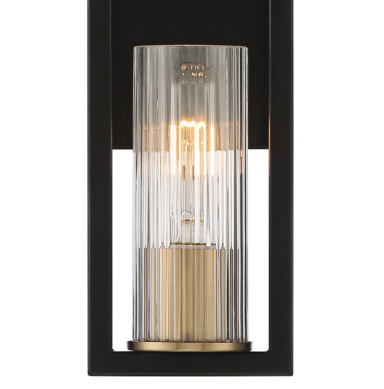 Image 4 Possini Euro Design Ramos 11 1/2" High Black and Brass Modern Sconce more views