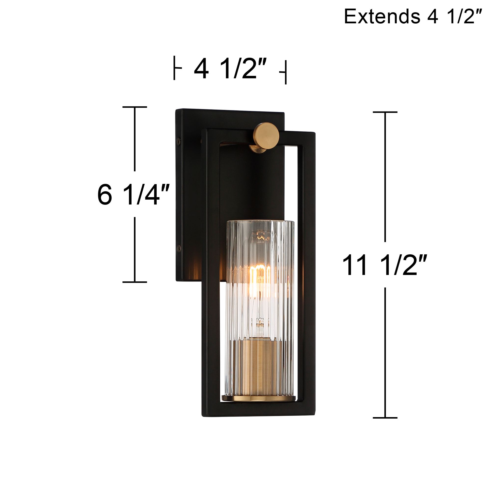 Watch A Video About the Stiffel Ramos Black and Brass Modern Wall Sconce