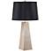 Possini Euro Design Silver Leaf Obelisk Table Lamp