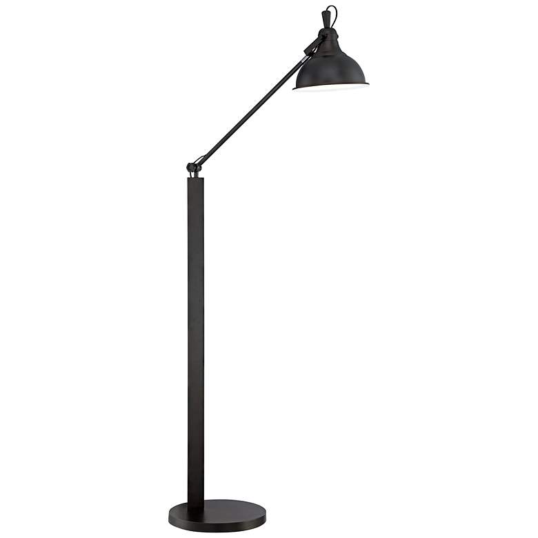 Image 1 Possini Euro Design Skylar Bronze Adjustable Arc Floor Lamp