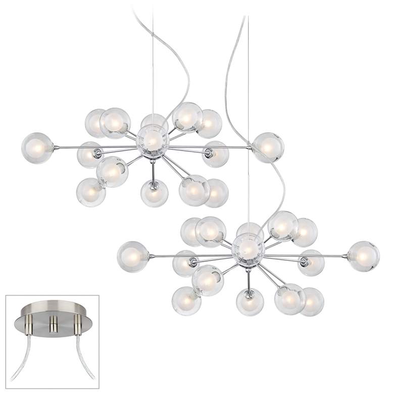 Image 1 Possini Euro Design Spheres 30-Light Glass Pendant