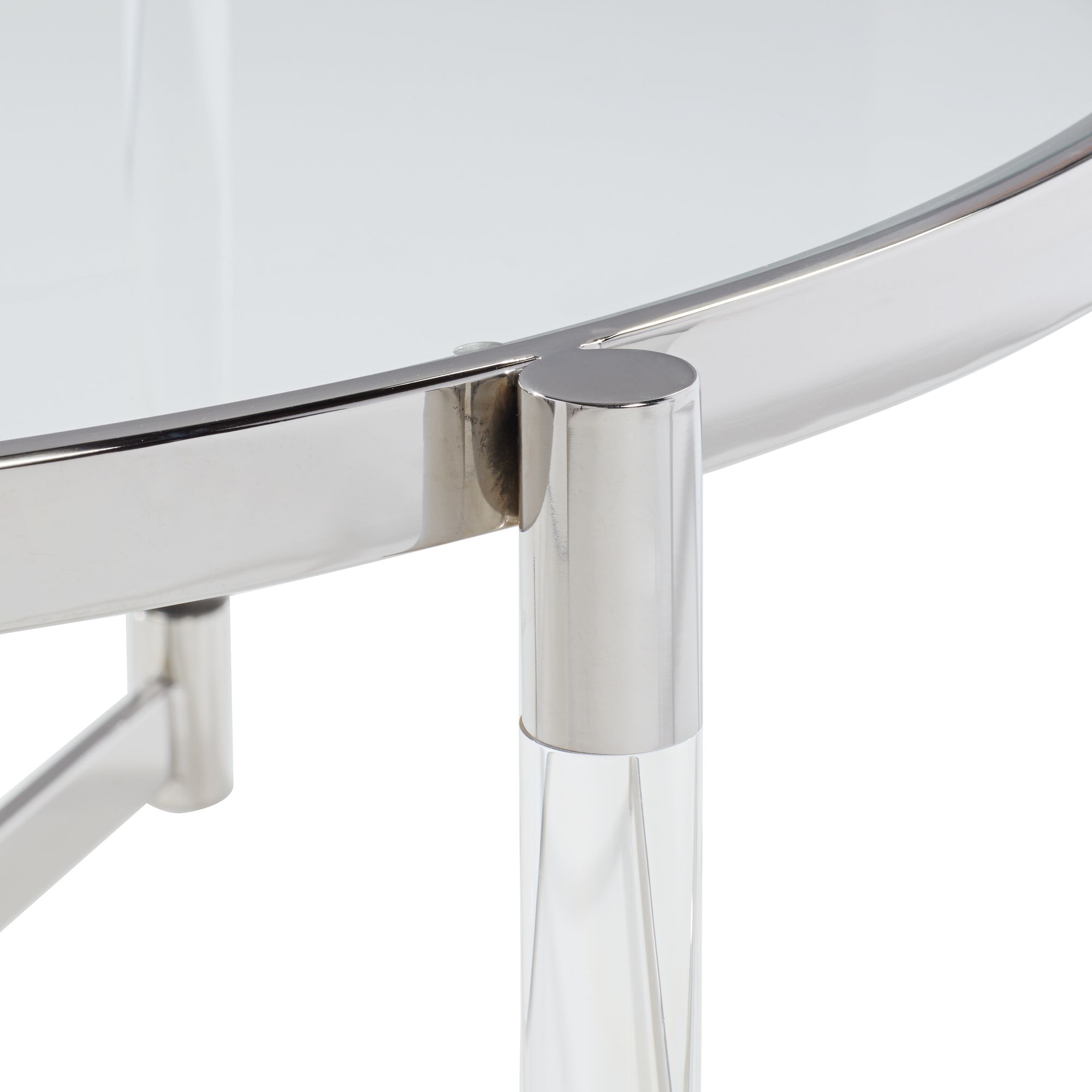 Image 4 Possini Euro Design Stefania 36" Silver/Acrylic Modern Coffee Table more views
