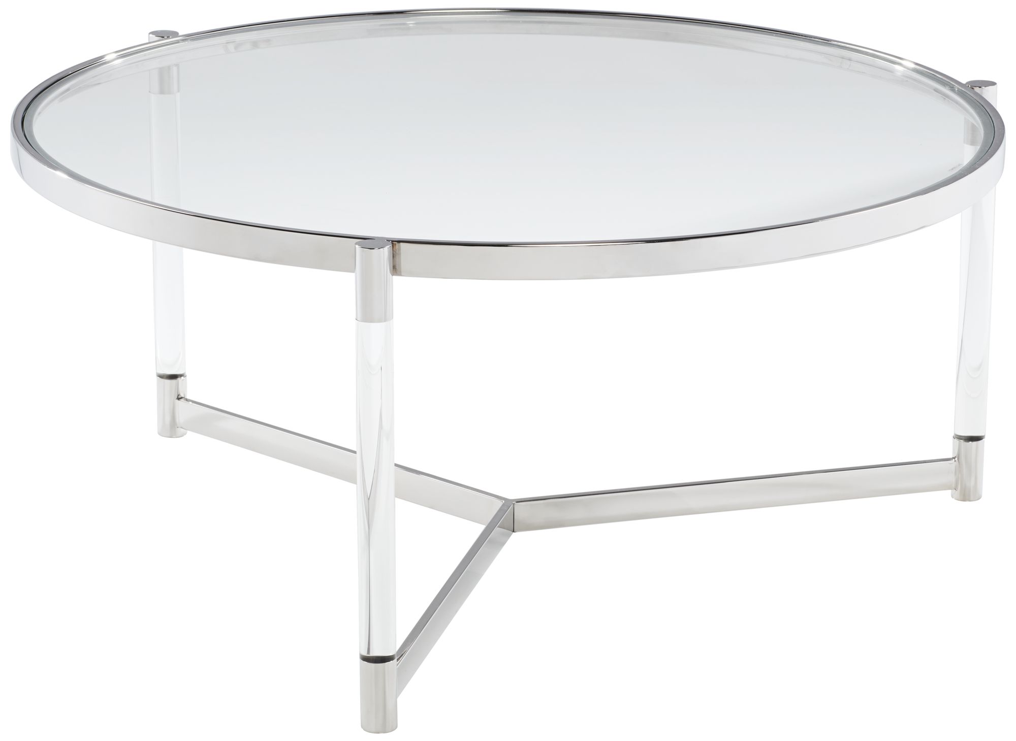 Image 6 Possini Euro Design Stefania 36" Silver/Acrylic Modern Coffee Table more views