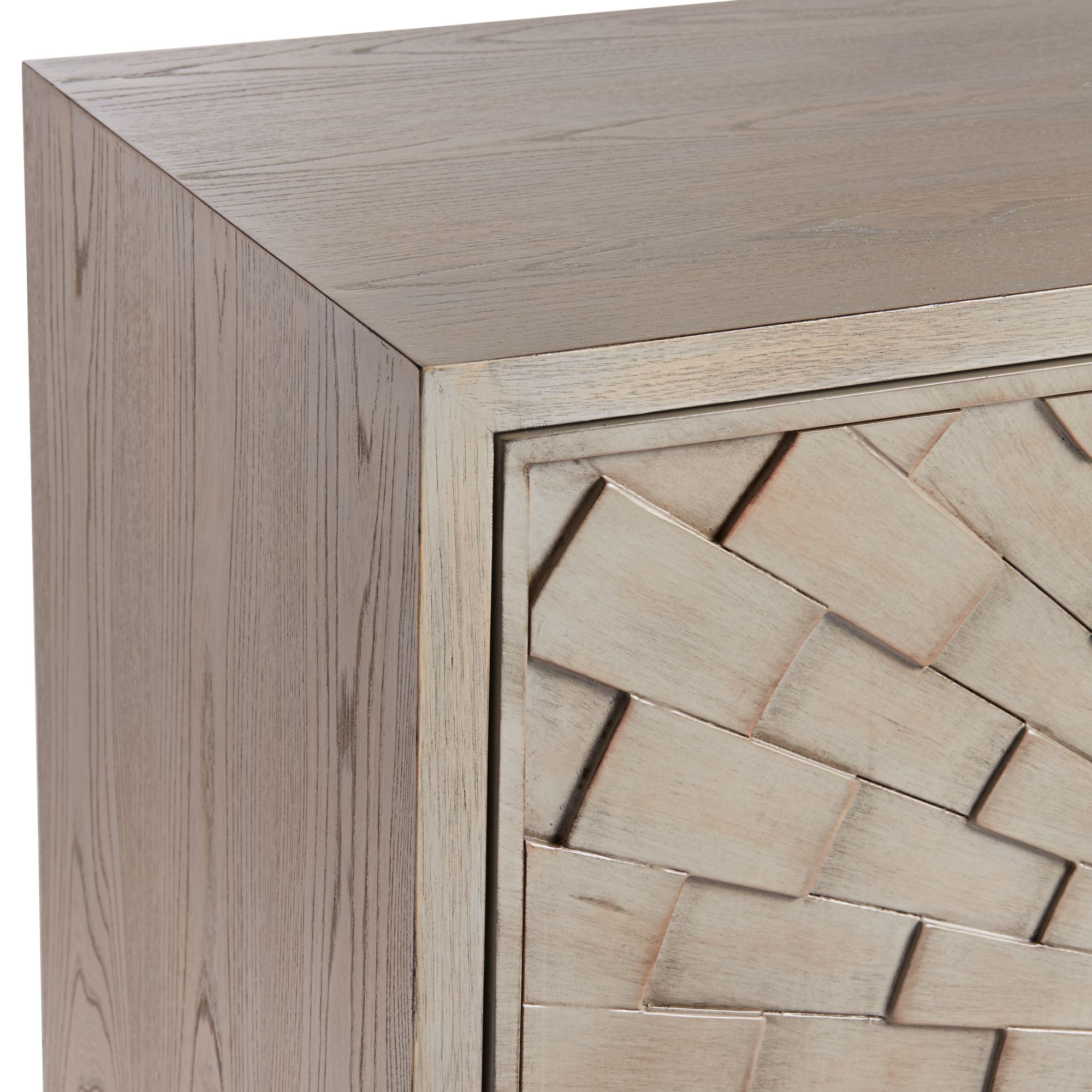 Image 5 Possini Euro Design Sunburst 39 1/2"W 2-Door Gray Wood Accent Chest more views