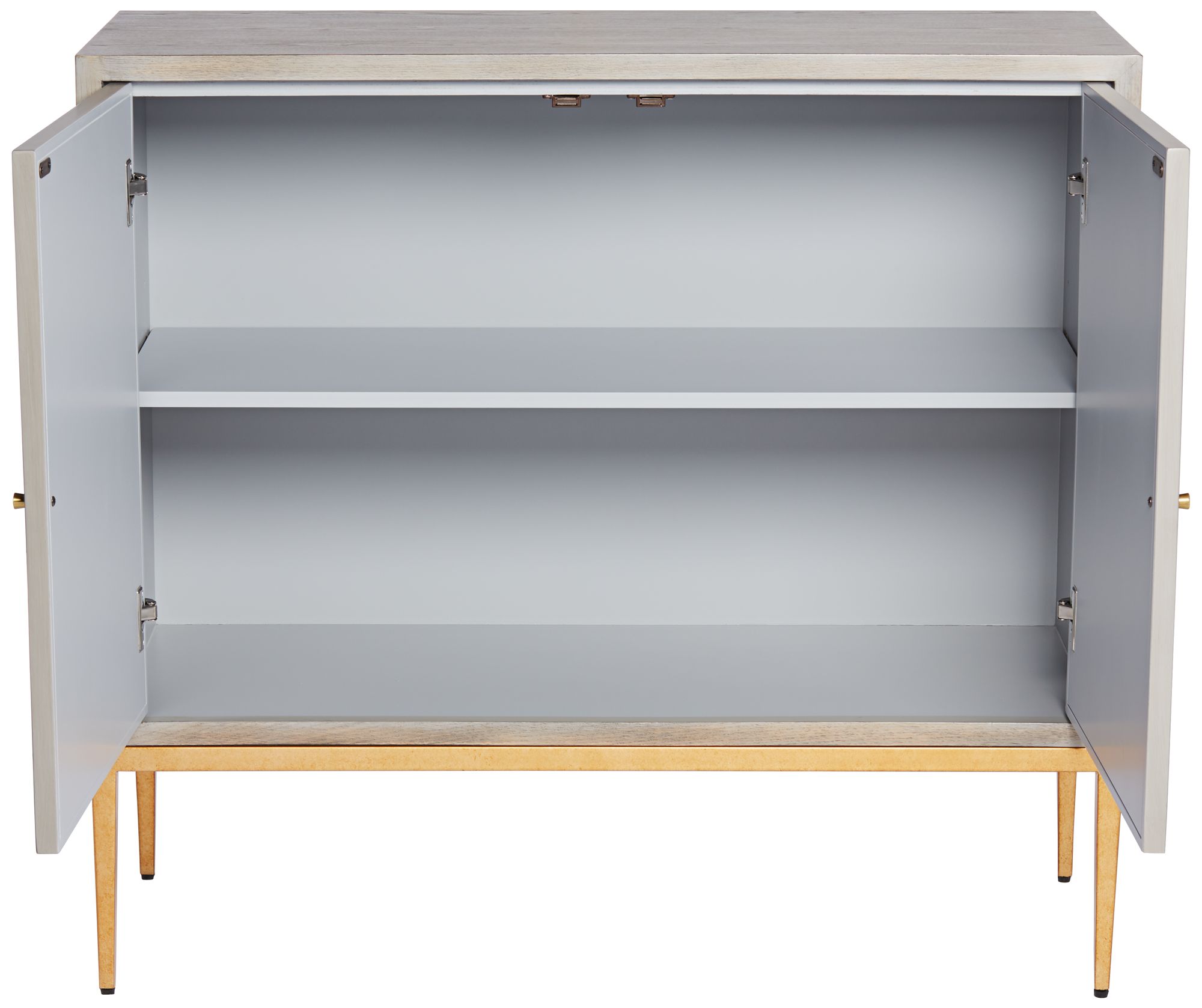 Image 7 Possini Euro Design Sunburst 39 1/2"W 2-Door Gray Wood Accent Chest more views