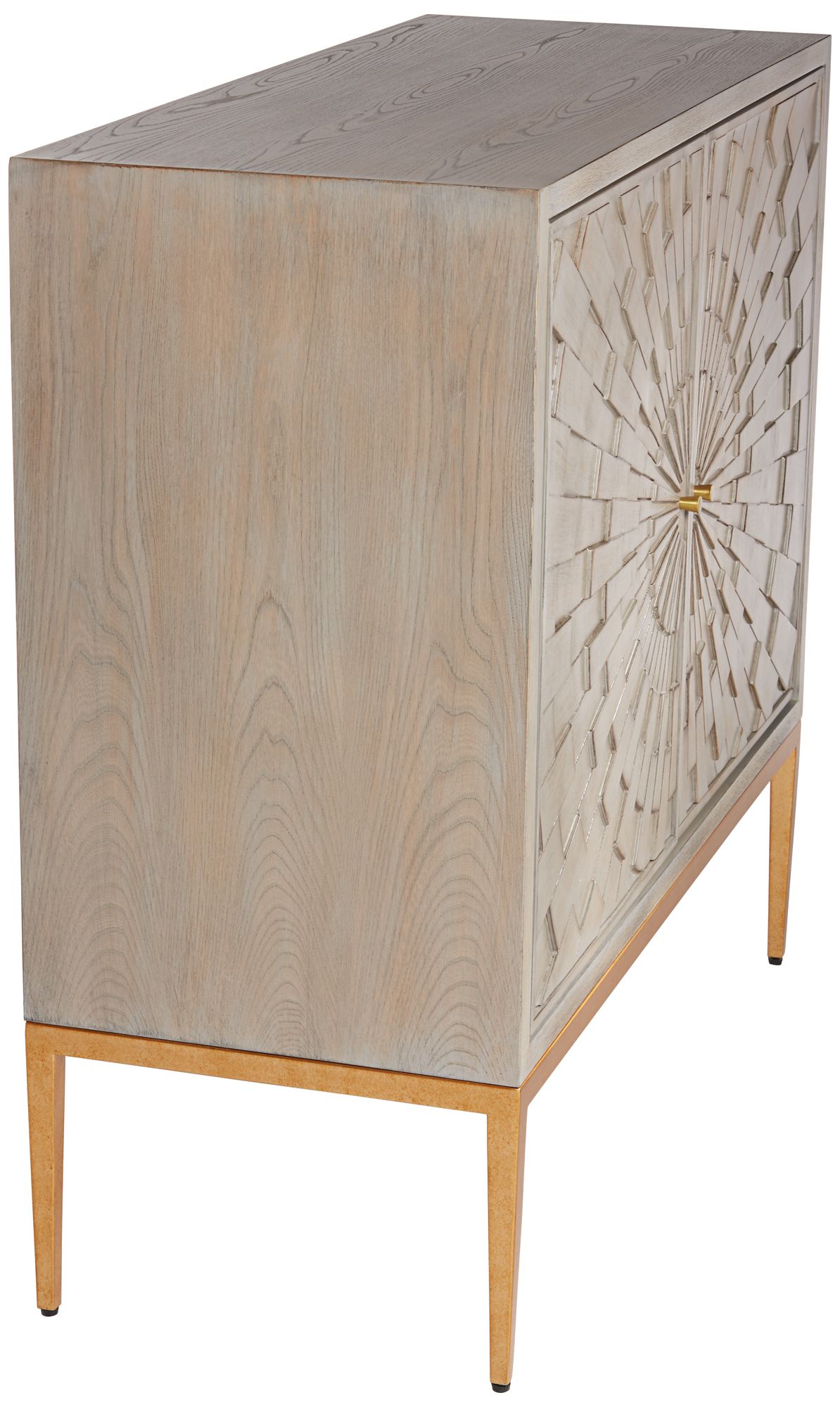 Possini Euro Design Sunburst 39 1/2"W 2-Door Gray Wood Accent Chest in scene