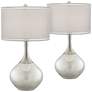 Possini Euro Design Swift Mercury Glass Table Lamps Set of 2 in scene