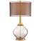 Possini Euro Design Swift Modern Wood and Glass Table Lamp