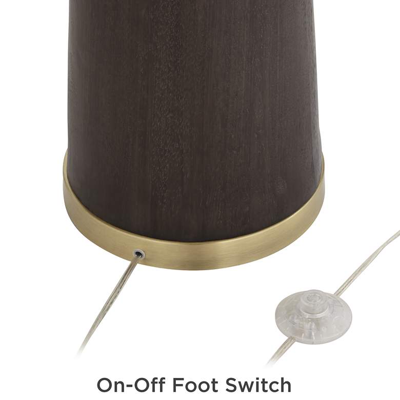 Image 6 Possini Euro Design Taboo 66" Sculpted Faux Wood Modern Floor Lamp more views