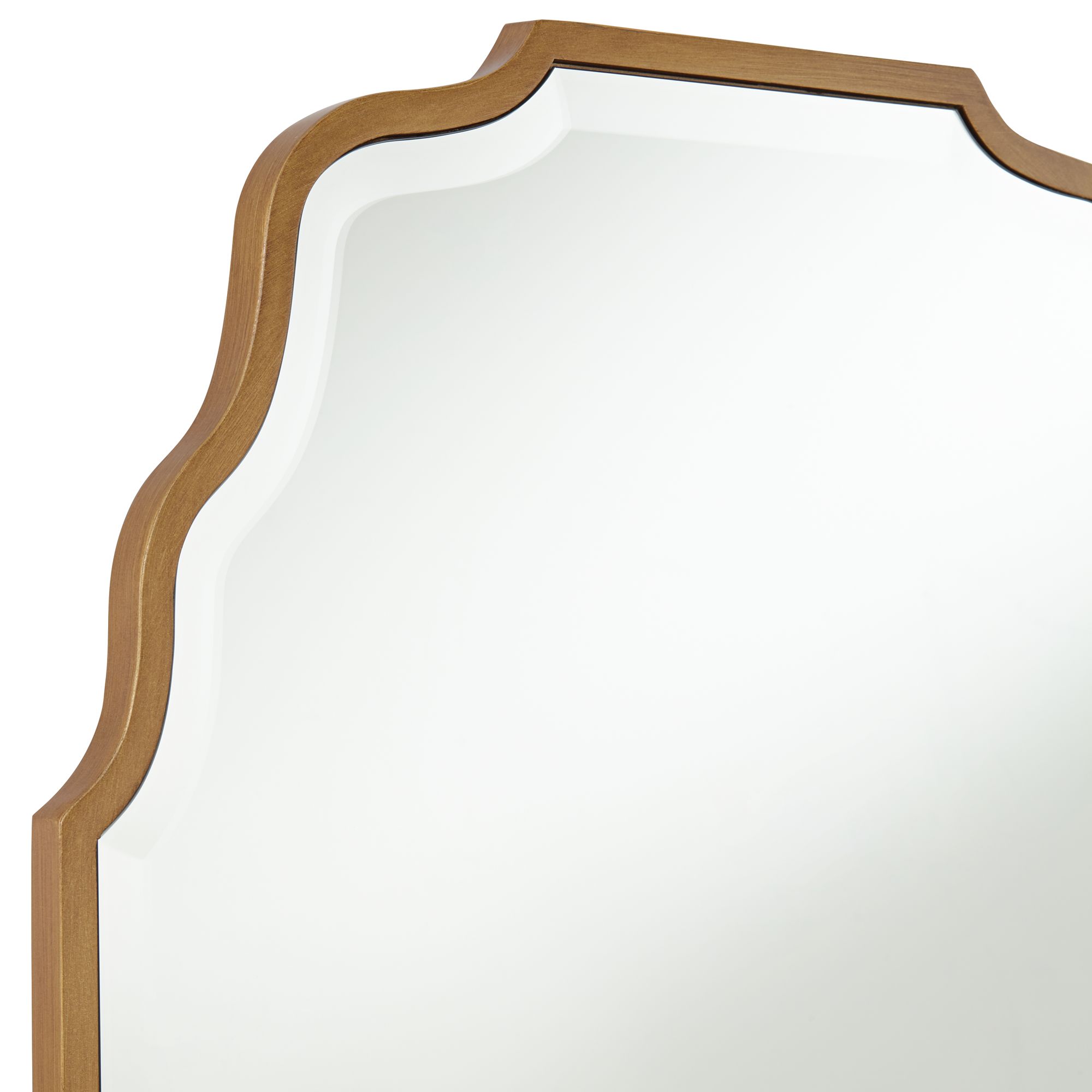 Image 4 Possini Euro Design Tali Antique Gold 40" x 26" Wave Trad. Mirror more views