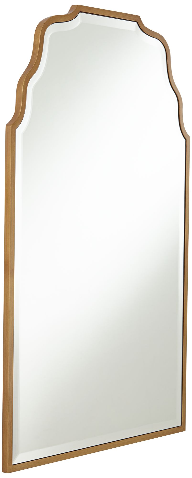 Image 6 Possini Euro Design Tali Antique Gold 40" x 26" Wave Trad. Mirror more views