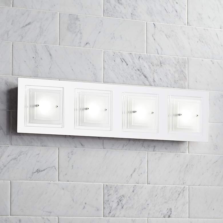 Image 1 Possini Euro Design Tifton 25 3/4 inch Wide Glass LED Bath Light