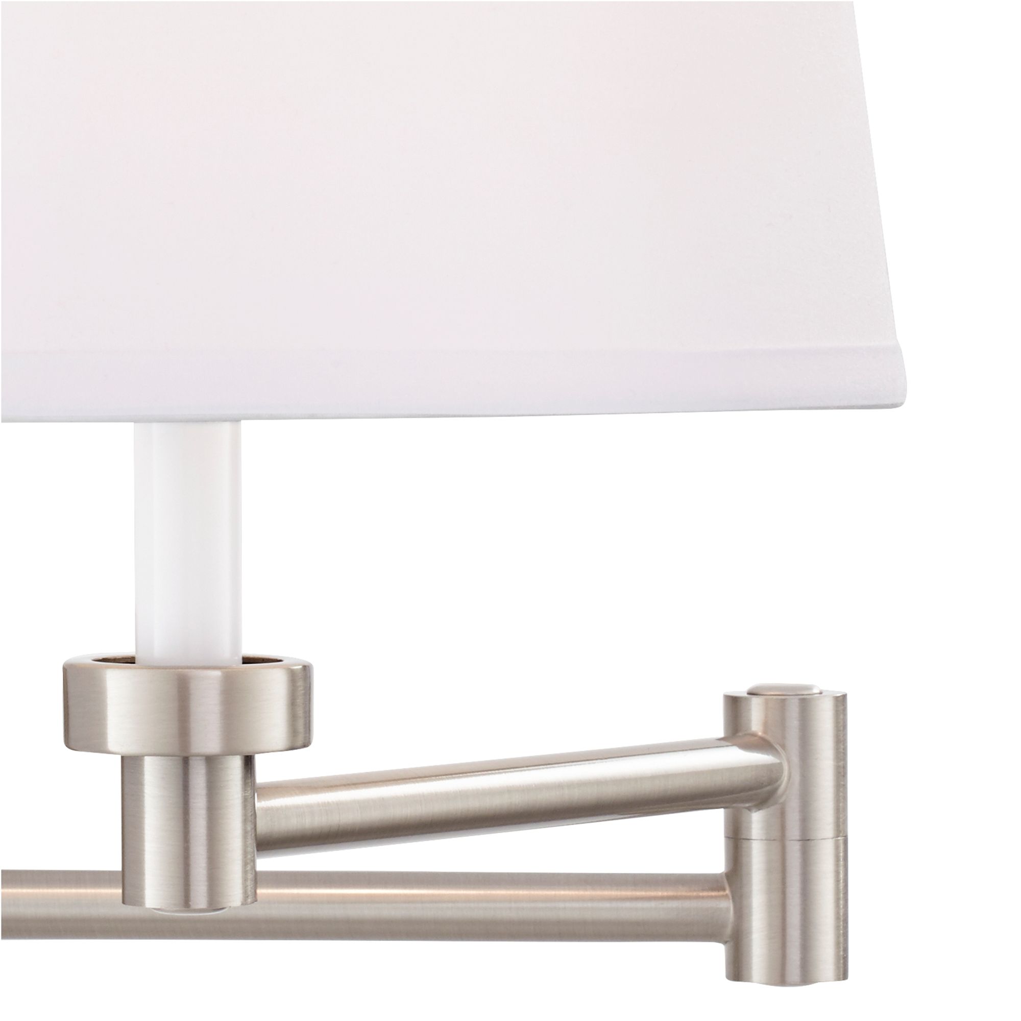 Image 6 Possini Euro Design Vero Br. Nickel Modern Swing Arm USB Plug-In Wall Lamp more views