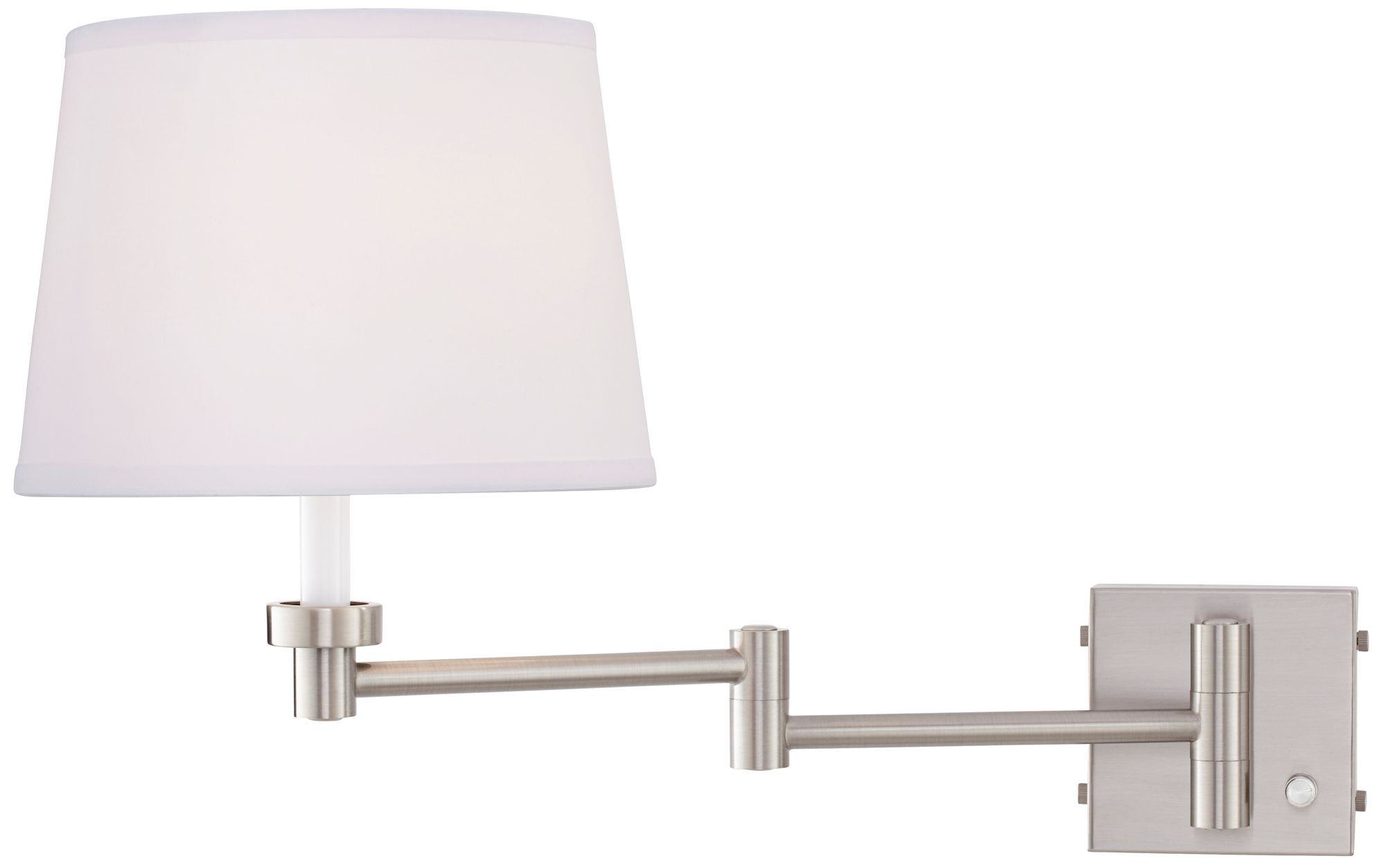 Image 7 Possini Euro Design Vero Br. Nickel Modern Swing Arm USB Plug-In Wall Lamp more views
