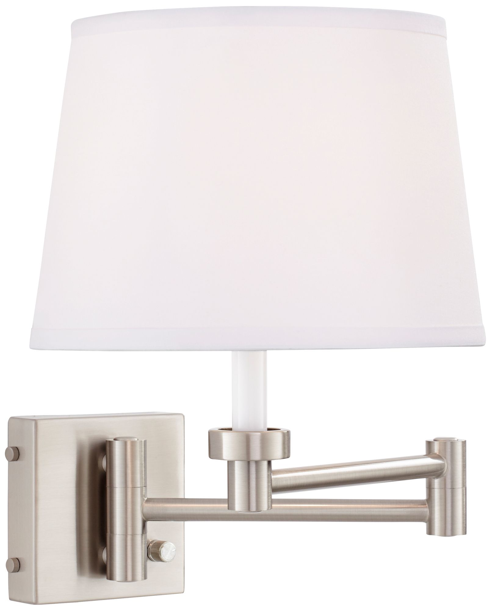Possini Euro Design Vero Br. Nickel Modern Swing Arm USB Plug-In Wall Lamp