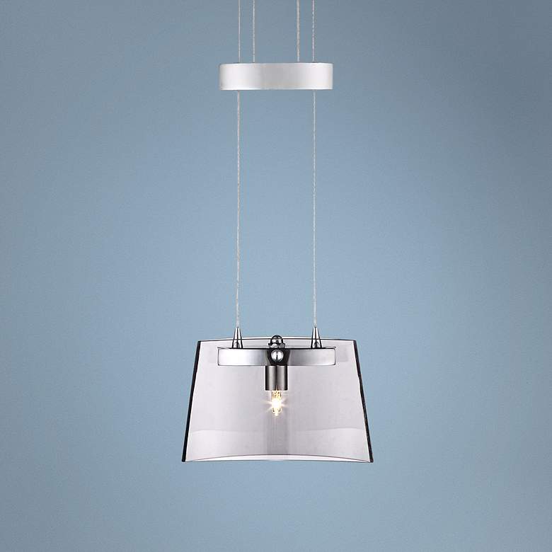 Image 1 Possini Euro Design Vinton 6 3/4 inch W Glass Mini Pendant Light