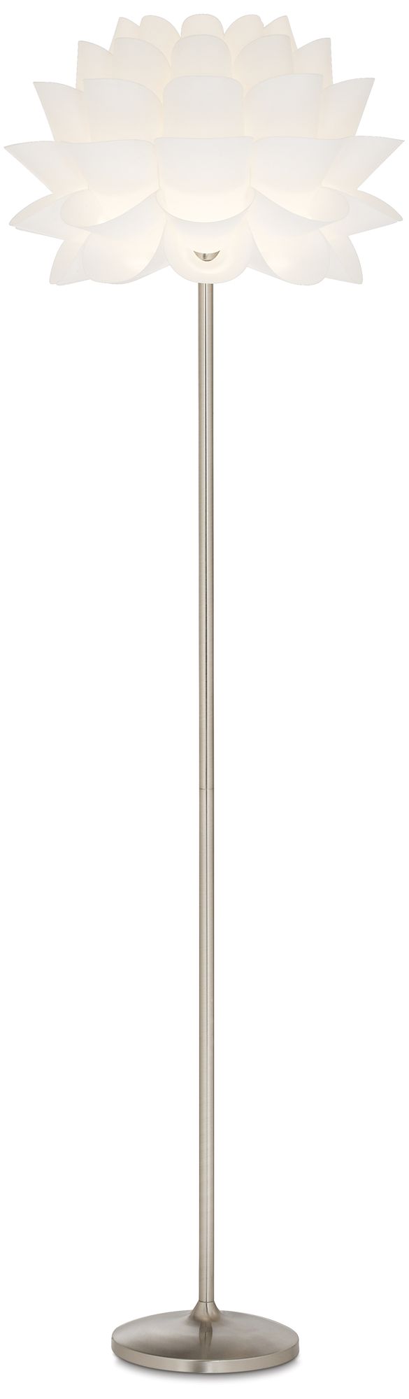 geo flower cut out white floor lamp