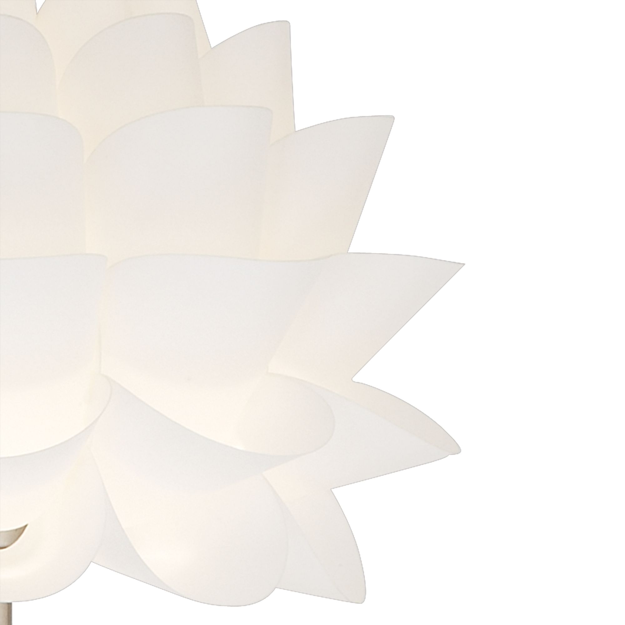 white flower floor lamp