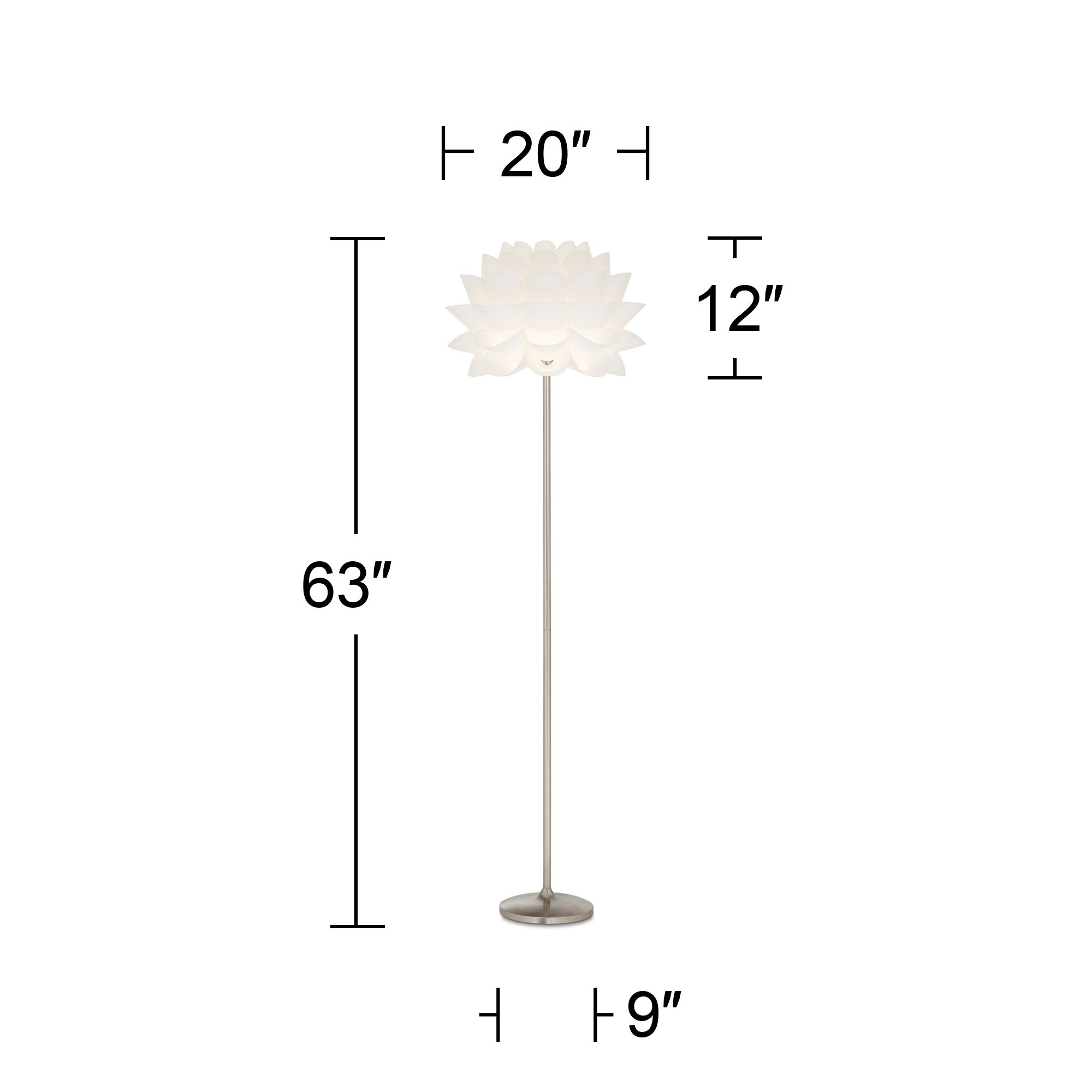 white flower floor lamp