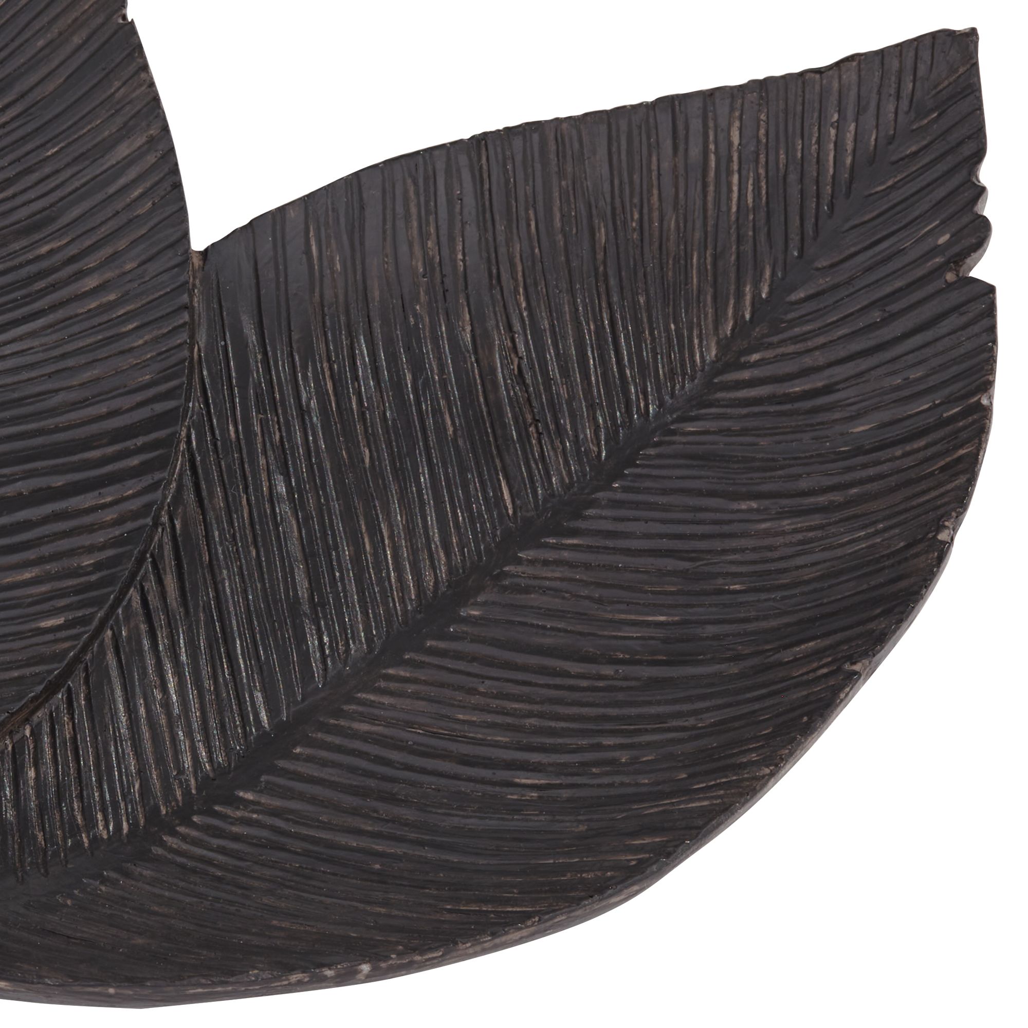Image 2 Possini Euro Design Woodland Leaves 11"W Dark Brown Decorative Bowl more views