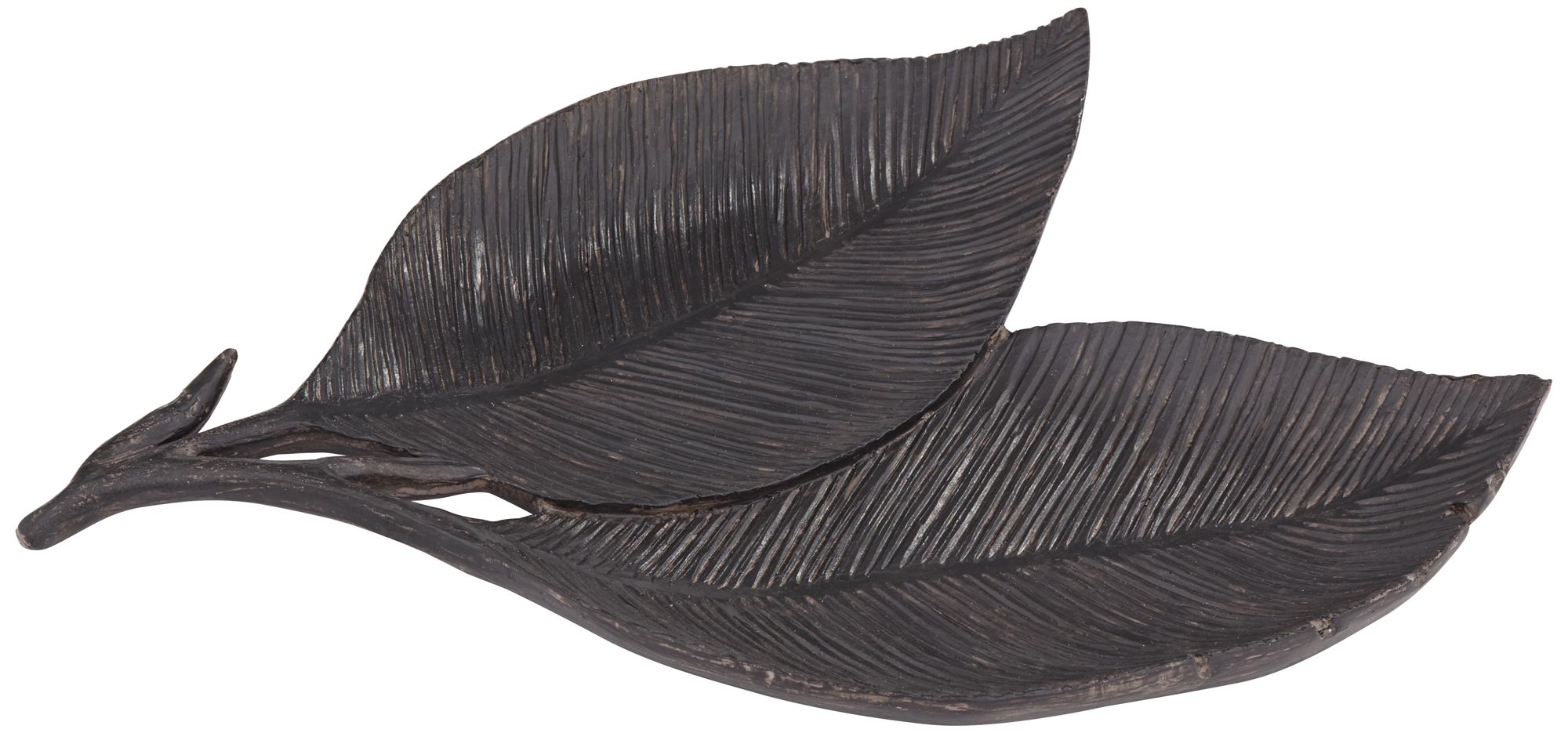 Image 3 Possini Euro Design Woodland Leaves 11"W Dark Brown Decorative Bowl more views