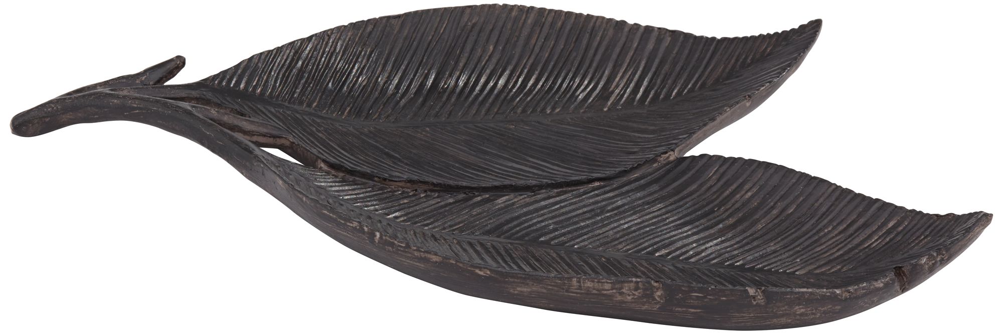 Image 4 Possini Euro Design Woodland Leaves 11"W Dark Brown Decorative Bowl more views