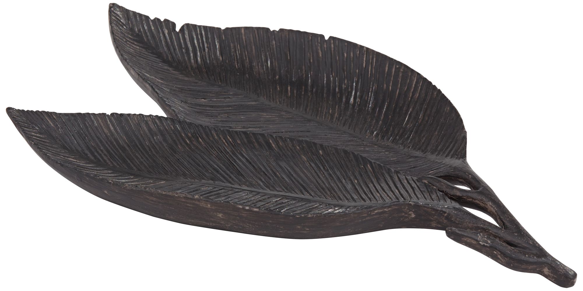 Image 6 Possini Euro Design Woodland Leaves 11"W Dark Brown Decorative Bowl more views