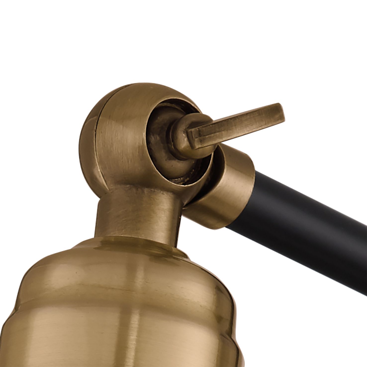 Image 4 Possini Euro Design Wray Black/Antique Brass Adjustable Hardwire Wall Lamp more views