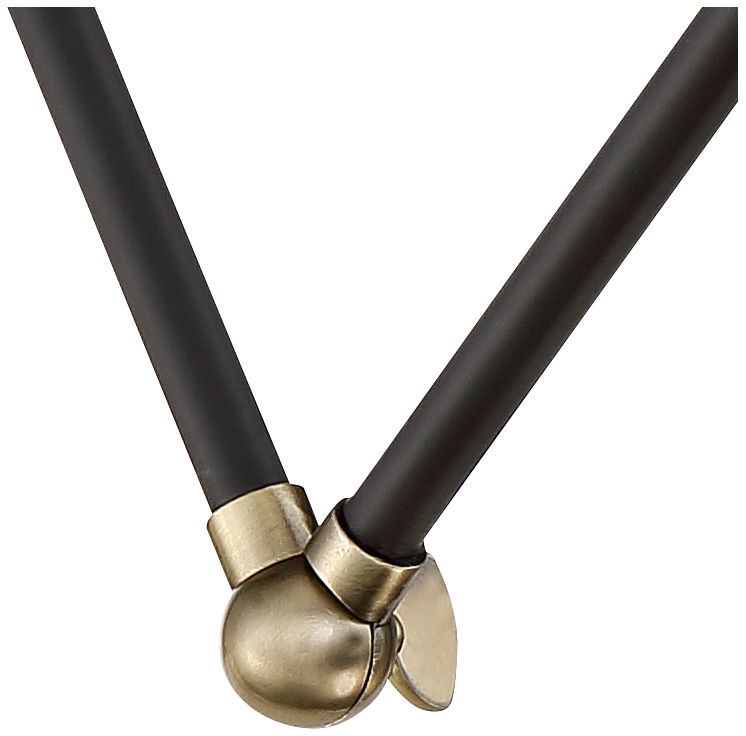 Image 5 Possini Euro Design Wray Black/Antique Brass Plug-In Wall Lamps Set of 2 more views