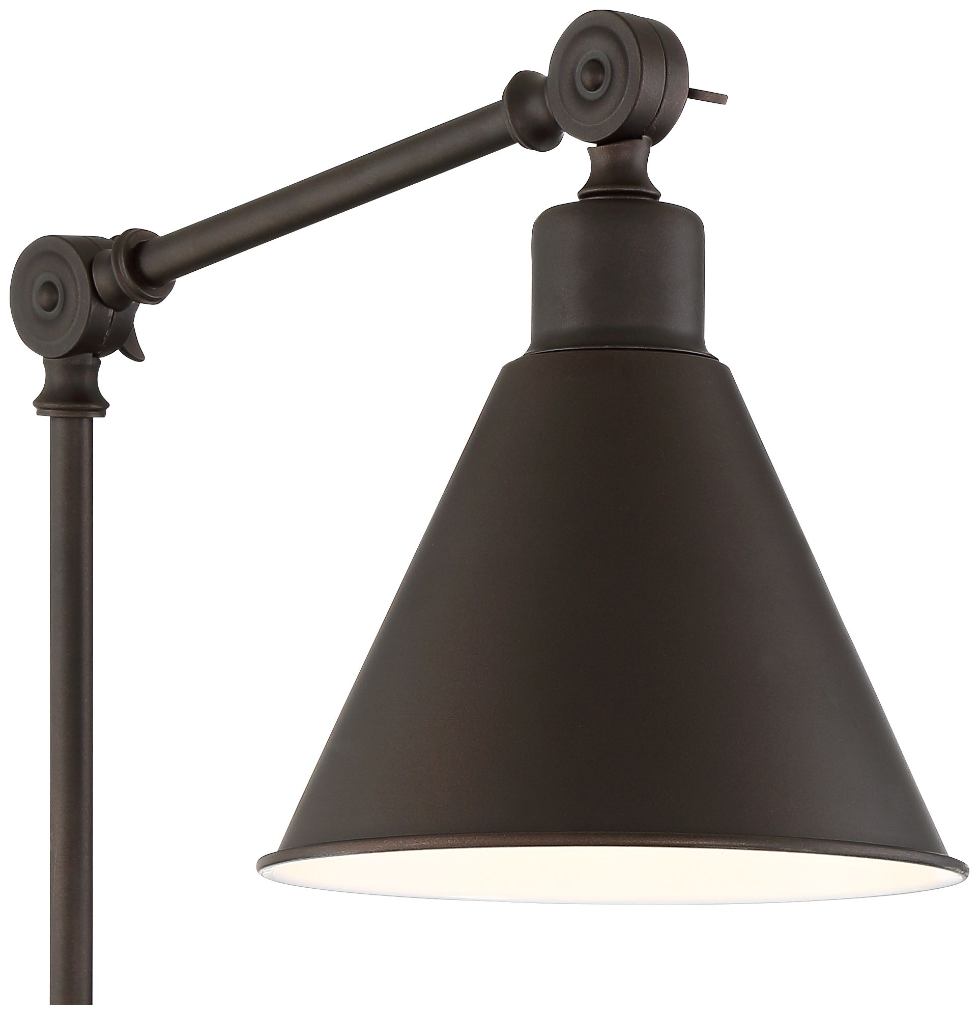 Image 3 Possini Euro Design Wray Bronze Metal Adj. Plug-In Wall Lamps Set of 2 more views