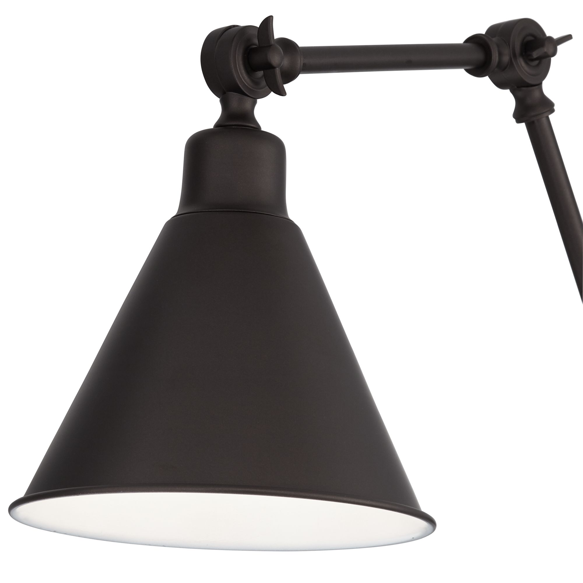 Image 3 Possini Euro Design Wray Bronze Metal Adjustable Hardwire Wall Lamp more views