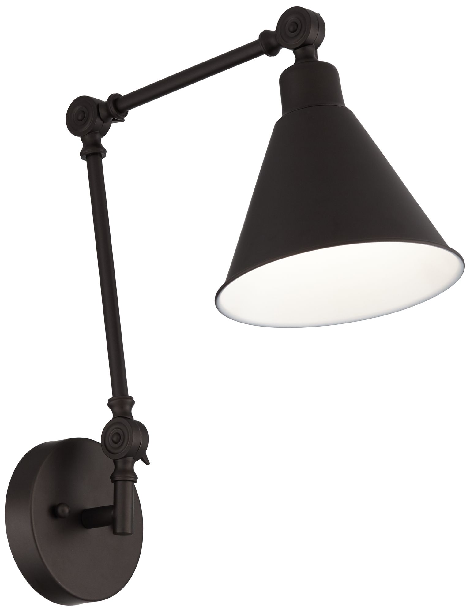 Image 6 Possini Euro Design Wray Bronze Metal Adjustable Hardwire Wall Lamp more views