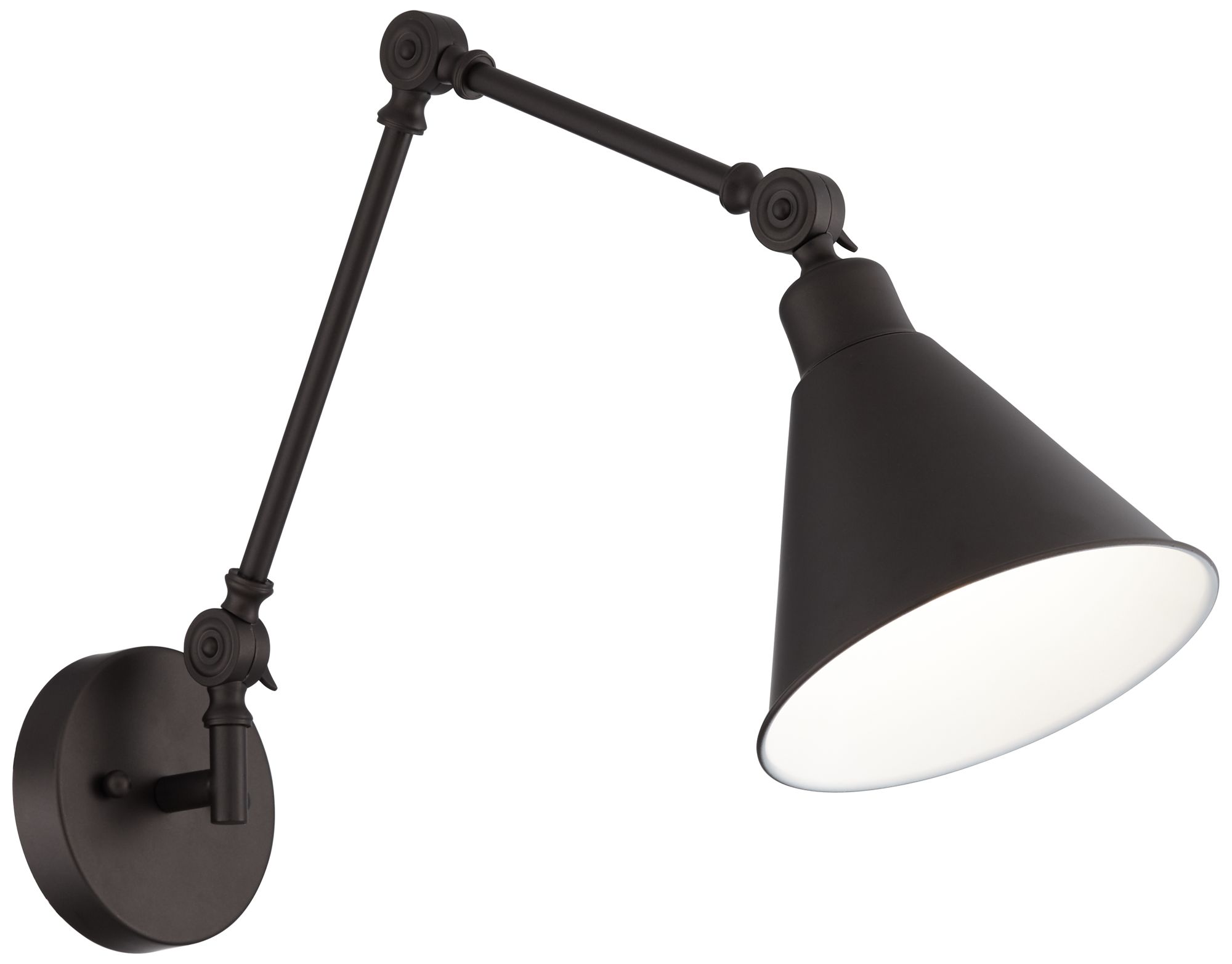 Image 7 Possini Euro Design Wray Bronze Metal Adjustable Hardwire Wall Lamp more views