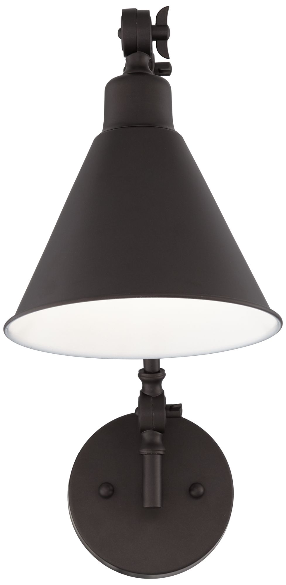 Possini Euro Design Wray Bronze Metal Adjustable Hardwire Wall Lamp