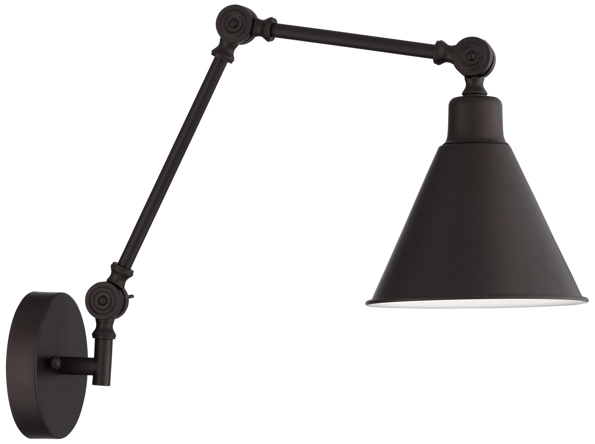 Possini Euro Design Wray Bronze Metal Adjustable Hardwire Wall Lamp