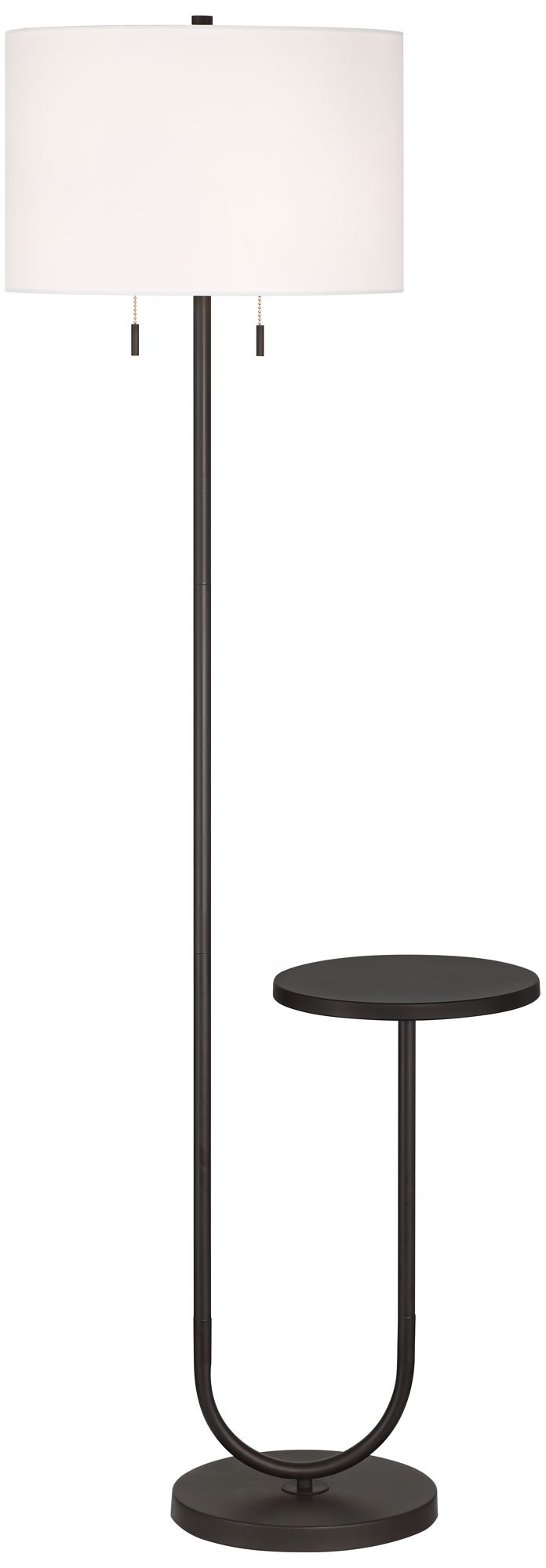 Image 3 Possini Euro Deva 61" High Modern Bronze Side Table Floor Lamp