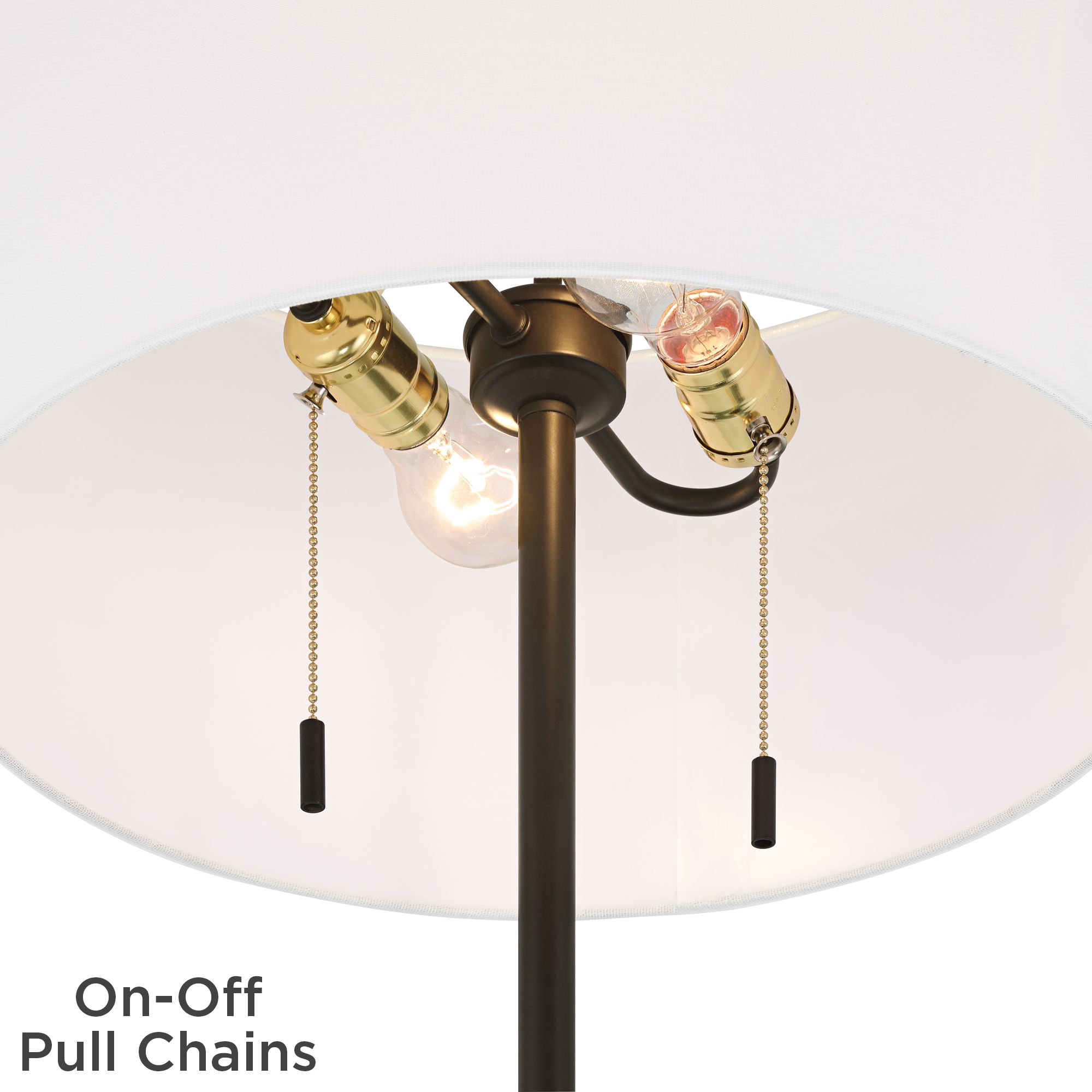Image 5 Possini Euro Deva 61" High Modern Bronze Side Table Floor Lamp more views