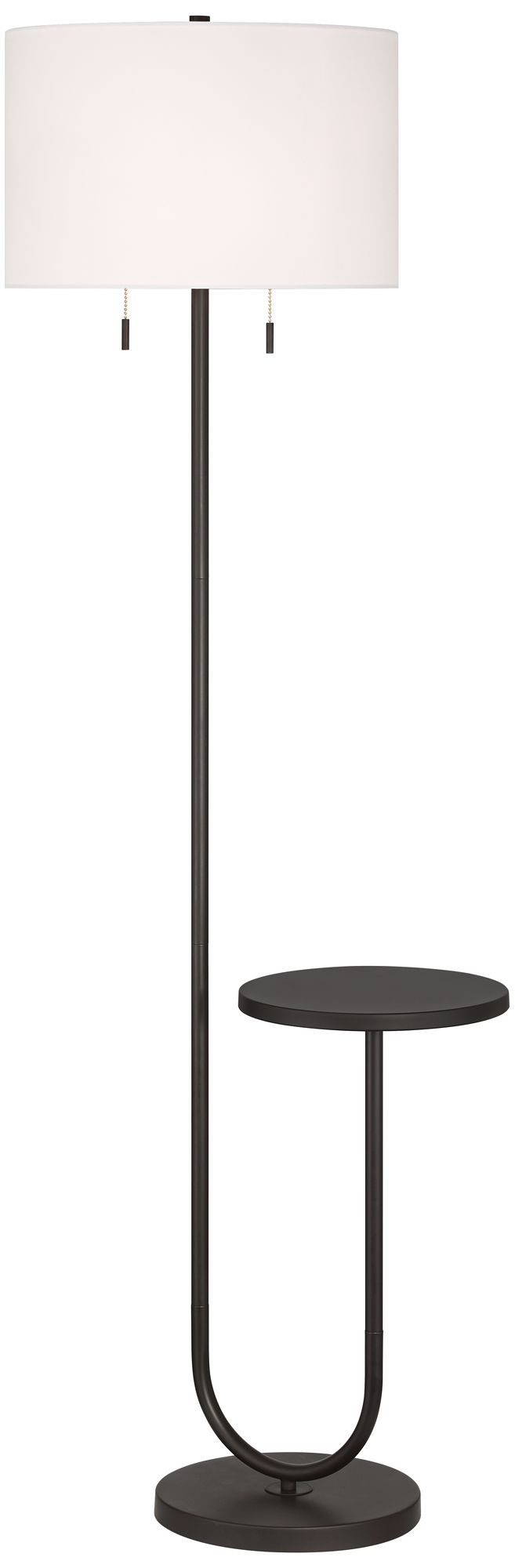 Possini Euro Deva 61" High Modern Bronze Side Table Floor Lamp in scene