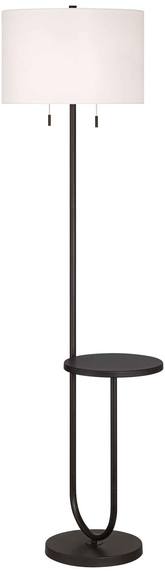 Possini Euro Deva 61" High Modern Bronze Side Table Floor Lamp in scene