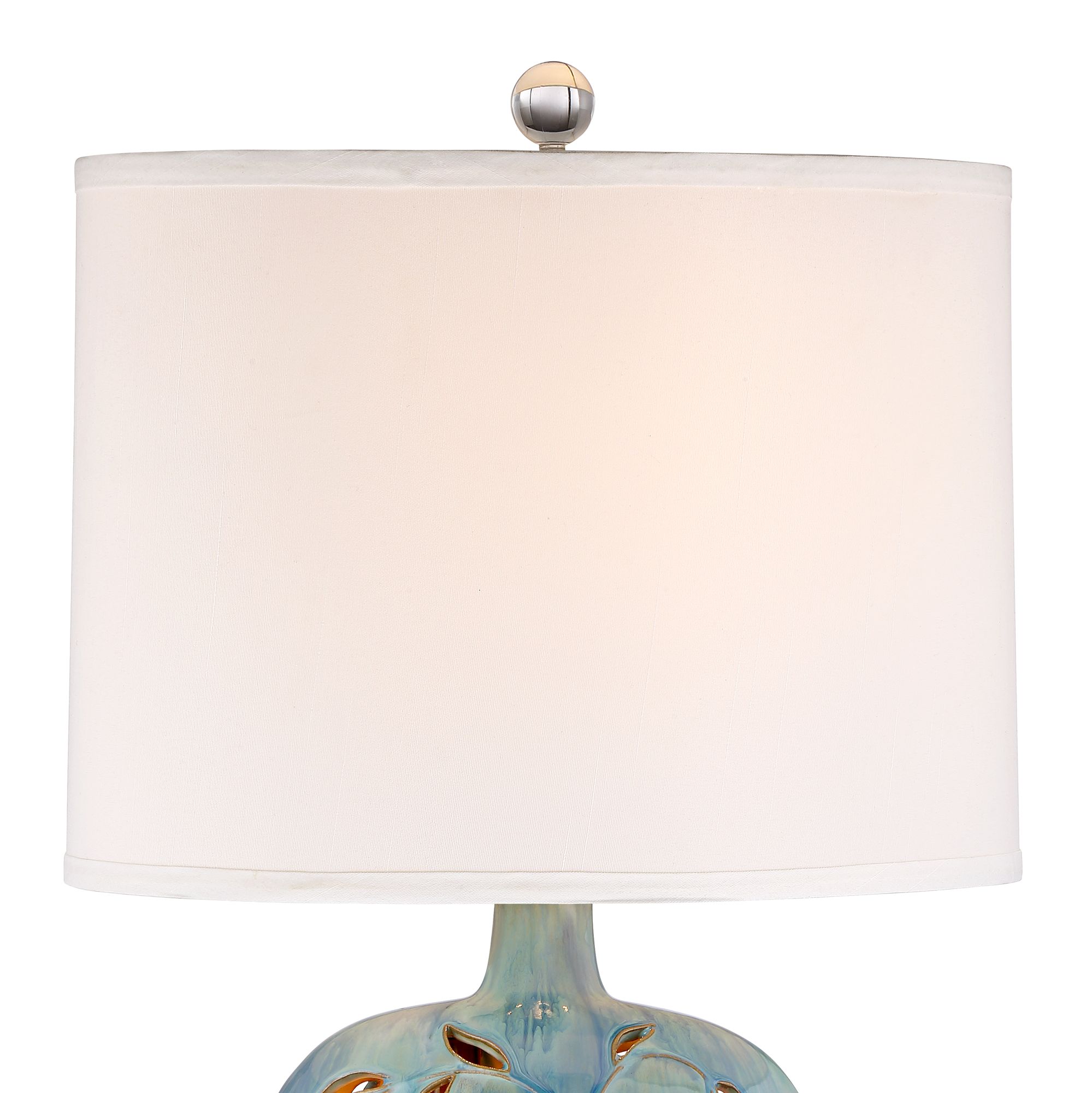 Image 4 Possini Euro Devan 24 1/2" Blue Ceramic Night Light Lamps Set of 2 more views