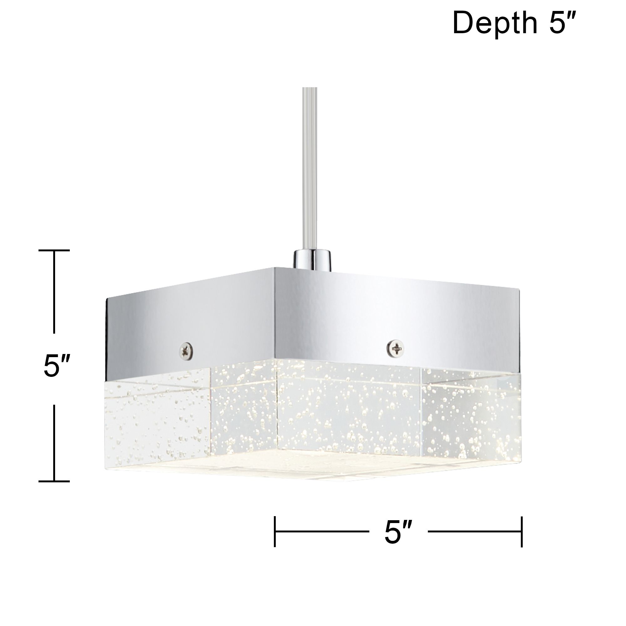 Image 2 Possini Euro Devin 5"W Polished Chrome and Crystal LED Pendant Light more views