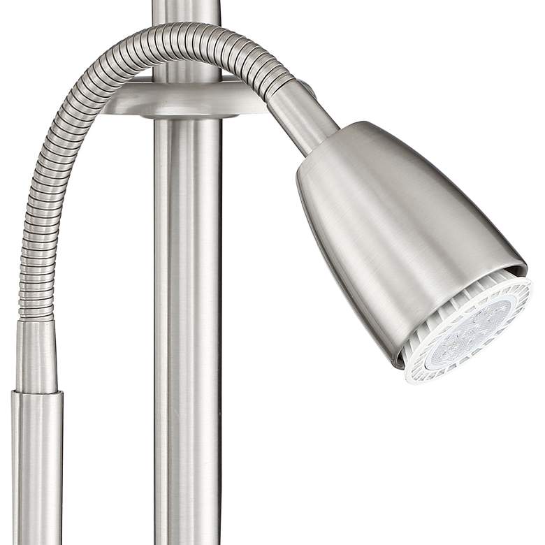 Image 7 Possini Euro Dexter 26 inch Nickel Desk Lamp with USB Port and Outlets more views
