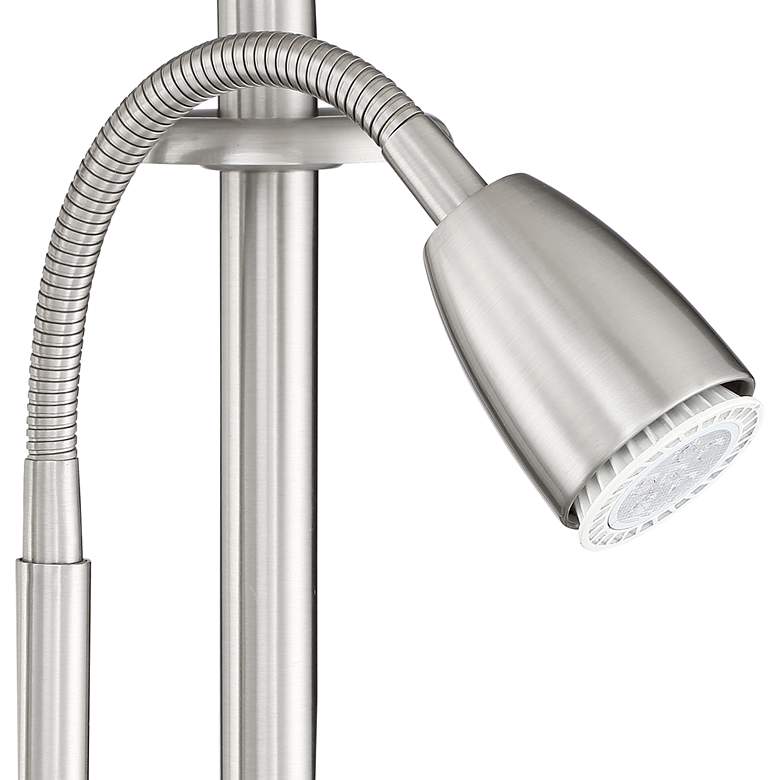 Image 4 Possini Euro Dexter 26" Nickel Desk Lamp with USB Ports and Outlets more views
