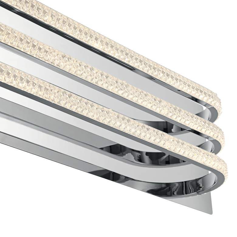 Image 3 Possini Euro Diana 23 1/2" Wide Chrome LED Bathroom Vanity Light more views