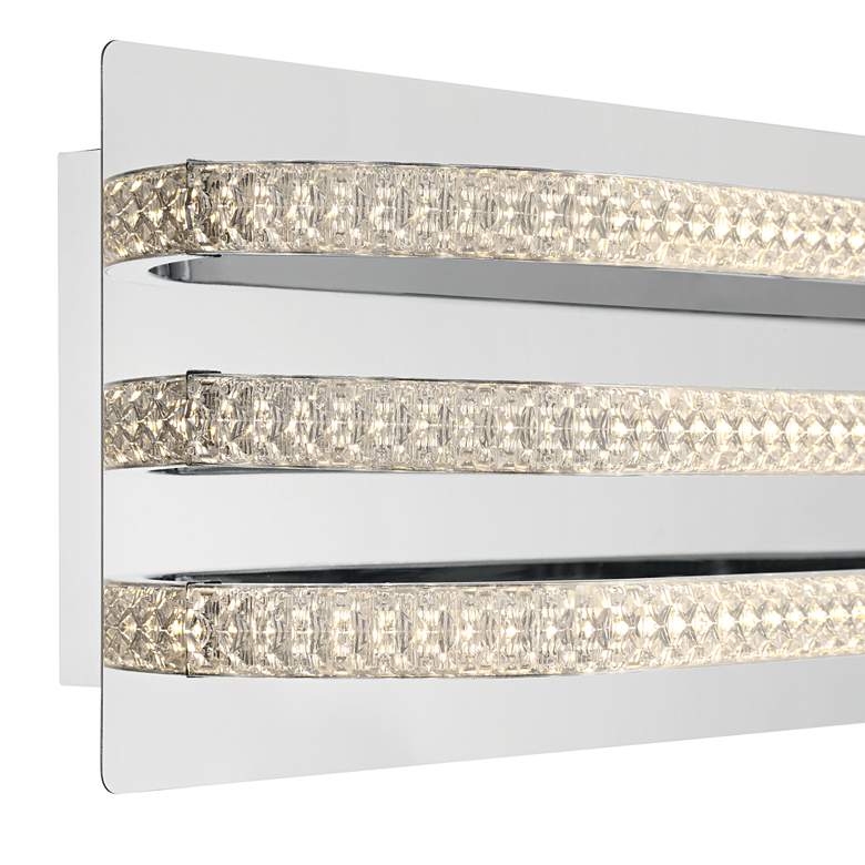 Image 4 Possini Euro Diana 23 1/2" Wide Chrome LED Bathroom Vanity Light more views