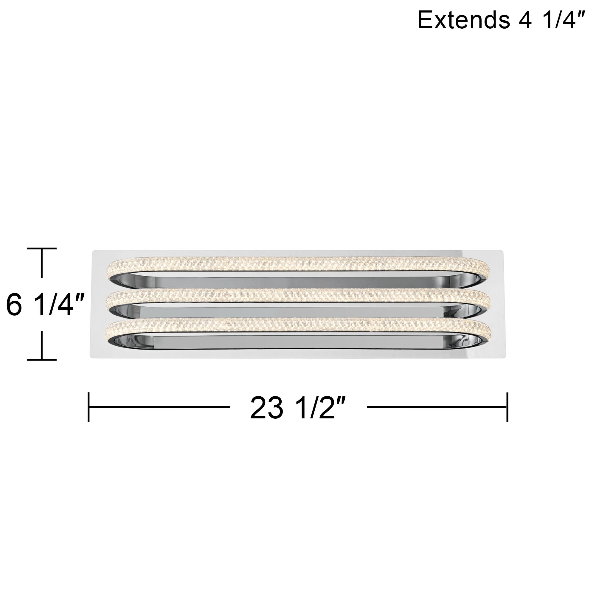 Possini Euro Diana 23 1/2" Wide Chrome LED Bathroom Vanity Light