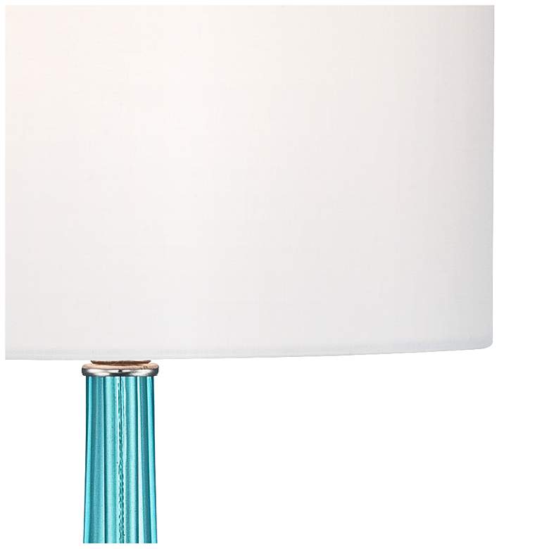 Image 4 Possini Euro Dinah Modern Blue Art Glass Table Lamp more views