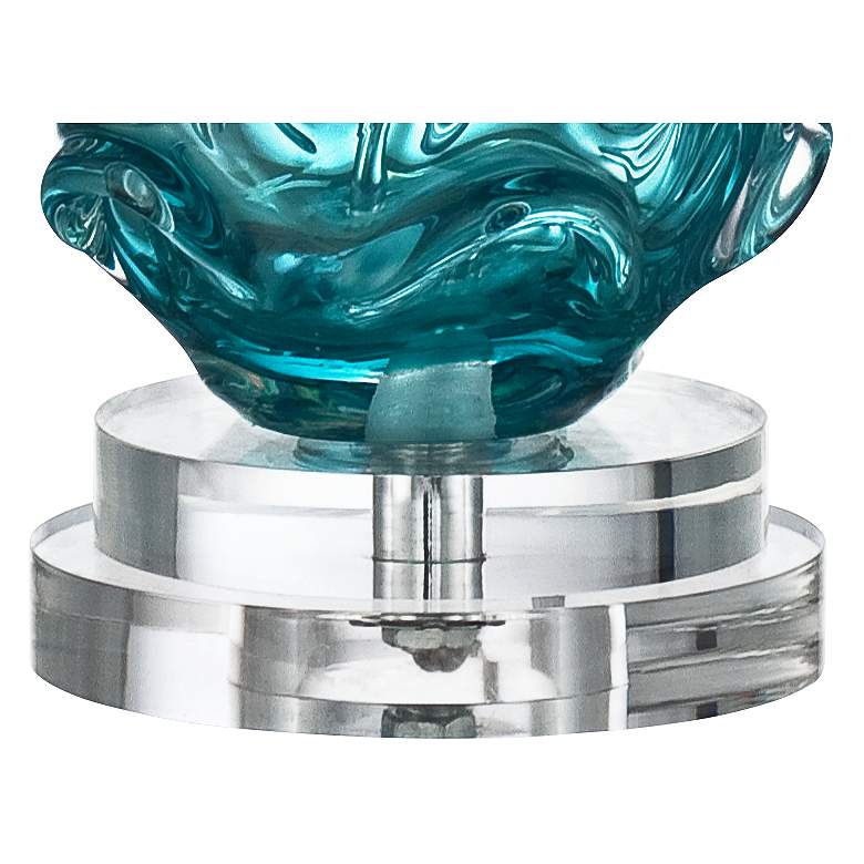 Image 7 Possini Euro Dinah Modern Blue Art Glass Table Lamp more views